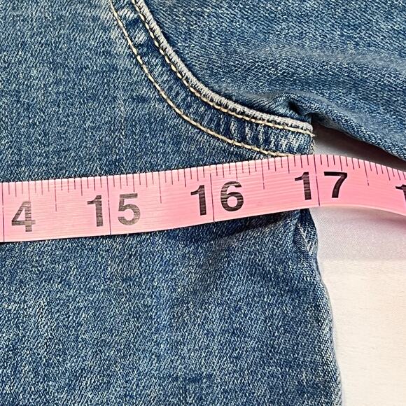Thereabouts Girls Denim Jacket Cropped Trucker Blue Size L 14.5 16.5 Plus NWTWT - Picture 5 of 7